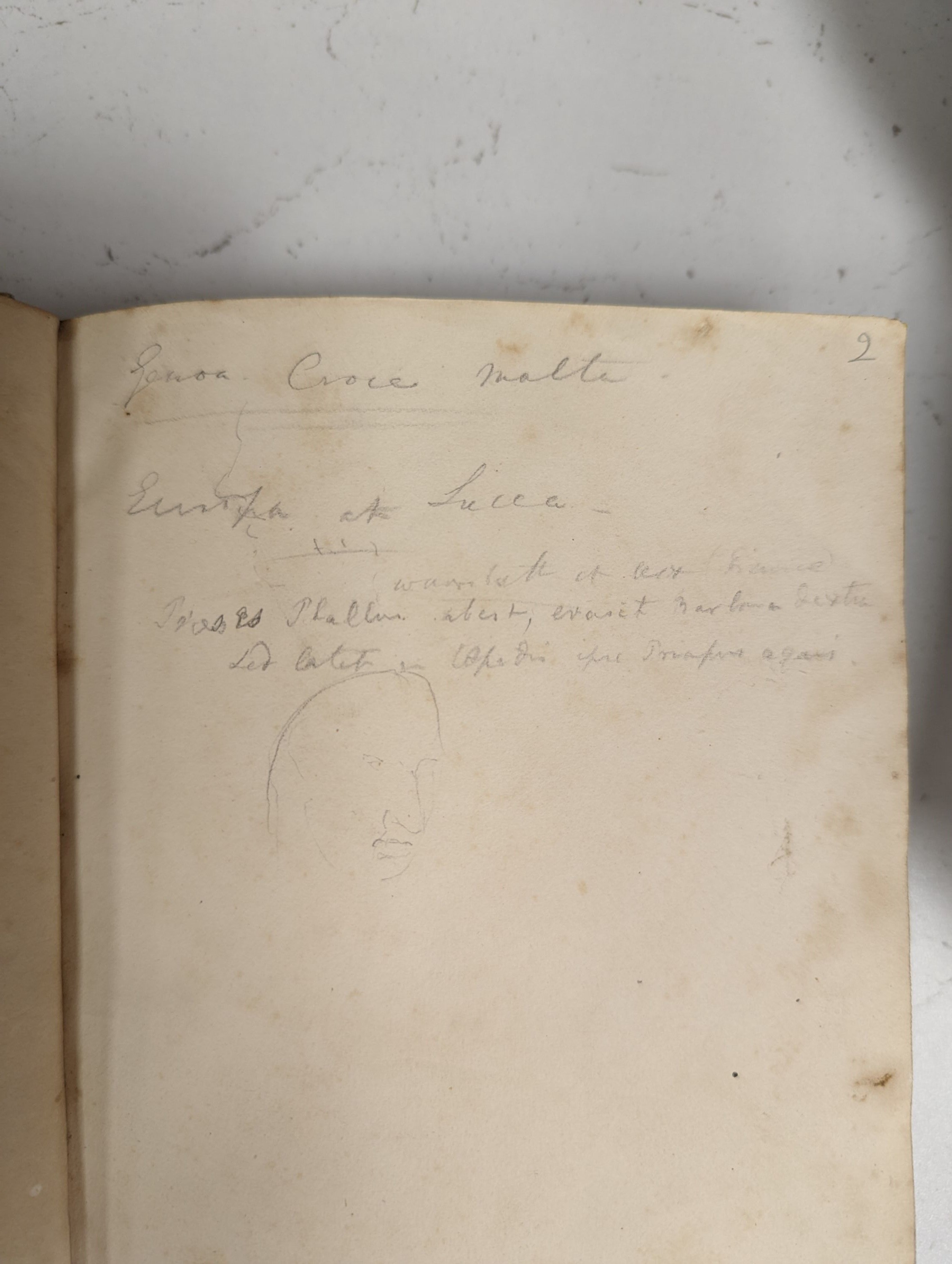 An early 19th century vellum bound hand-written account of a Grand Tour c.1830